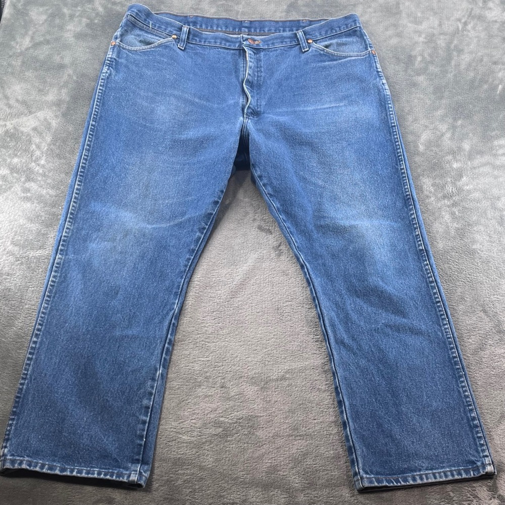Wrangler 13MWZ Cowboy Cut Jeans Mens 42x30 Blue Denim Straight Leg Western